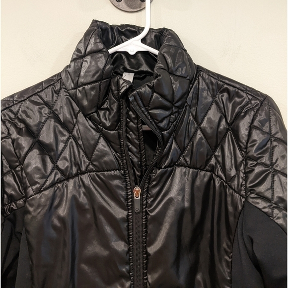 Gap Fit Black Quilted Puffer Jacket Zip Pockets Size Small - Picture 2 of 6